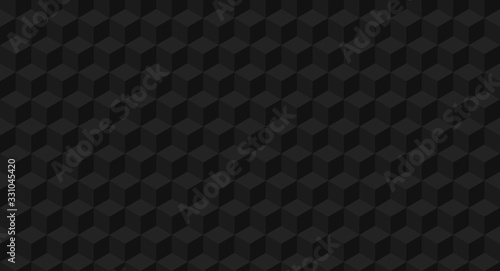 Minimalist black polygon, seamless pattern