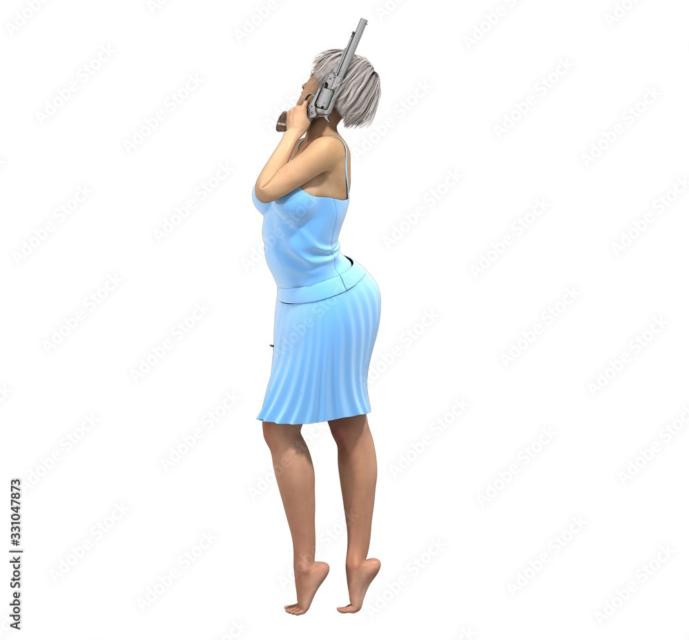 warrior woman character, 3D rendering, illustration warrior woman character, 3D rendering, illustration