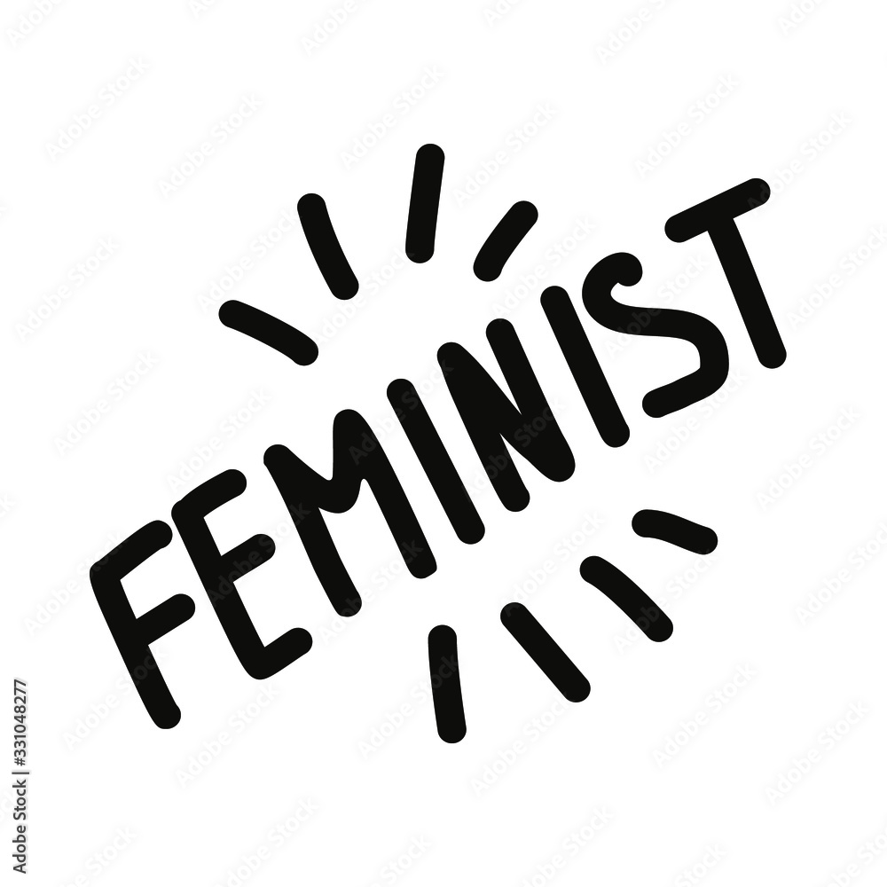 Vector illustration on a white background power of girls. Equality. Feminism. Vector illustration on a white background power of girls. Equality. Feminism.