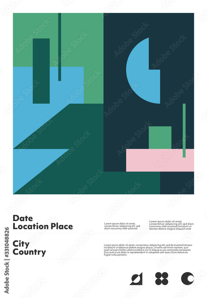 Bauhaus Design Poster Mockup Collection Bauhaus Design Poster Mockup Collection