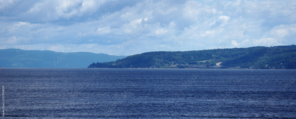 Seascape of Saguenay fjord