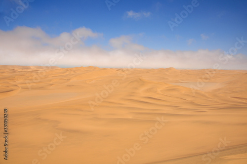 Desert sand landscape over namibia