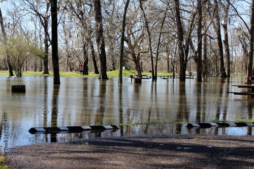 flooded picnic area