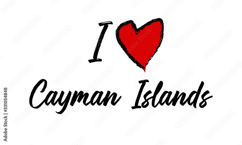 i love Cayman Islands Creative Cursive Text Typography Template. i love Cayman Islands Creative Cursive Text Typography Template.