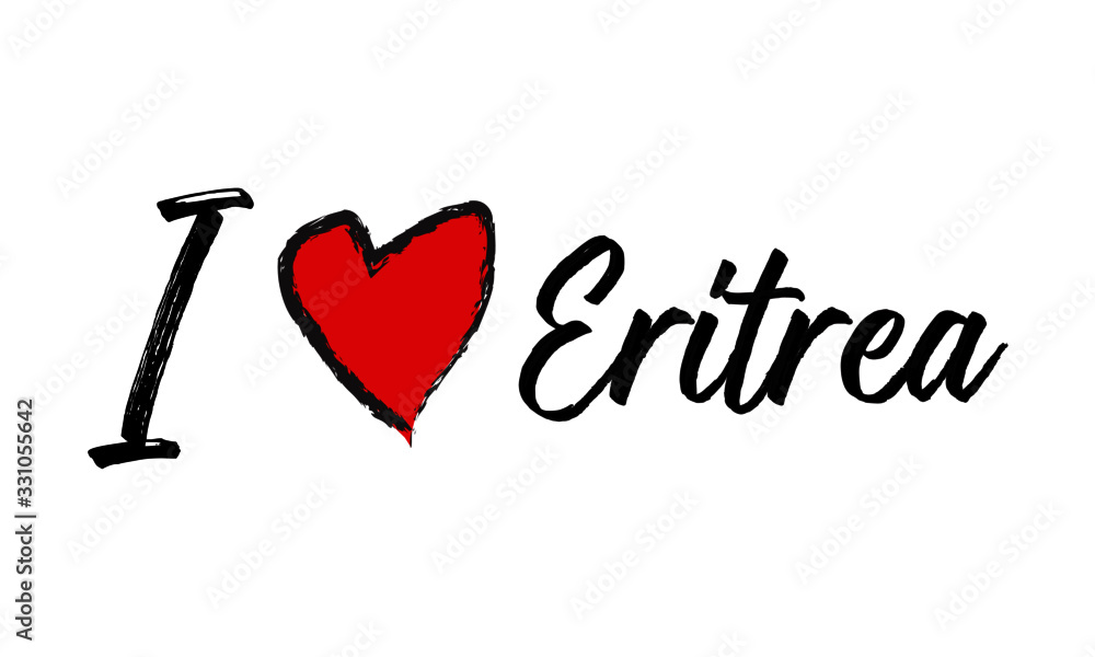 i love Eritrea Creative Cursive Text Typography Template. i love Eritrea Creative Cursive Text Typography Template.