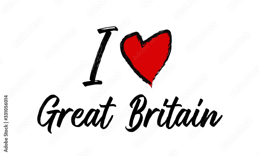 i love great britain Creative Cursive Text Typography Template. i love great britain Creative Cursive Text Typography Template.