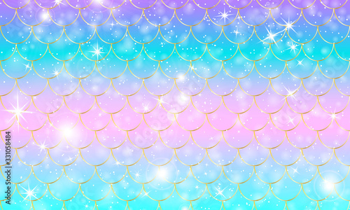 Mermaid scales. Fish squama. Rainbow pattern.