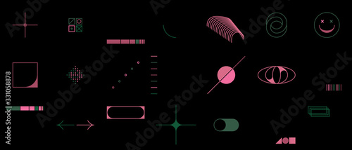 Techno Abstract Vector Pattern Design