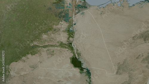 Al Isma, Egypt - outlined. Satellite photo