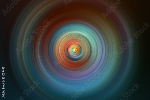 Dynamic lines of light. Light from central point. Bright flash of light. Dynamic Abstract image. Concentric circles around central point. Flash Light. Designer background.movement in space.