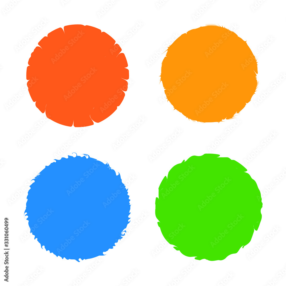 Set of four color abstract icons
