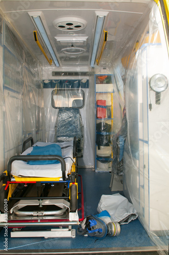 ambulance for virus or nuclear alarm