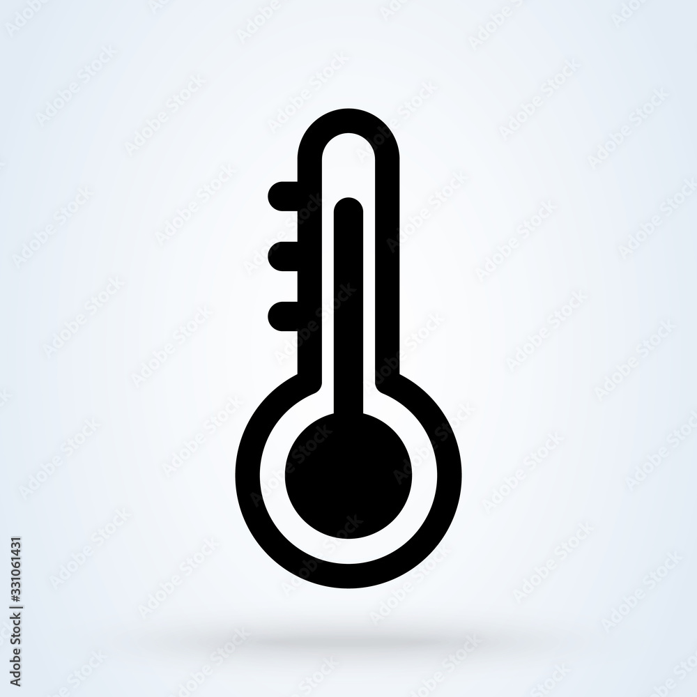 Thermometer icon. illustration flat graphic design. Thermometer icon. illustration flat graphic design.