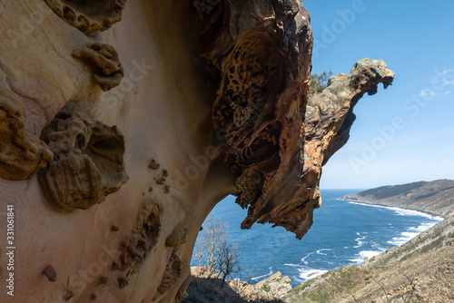 Gran Canto Sandstone in Jaizkibel mountain, Basque Country, Spain photo