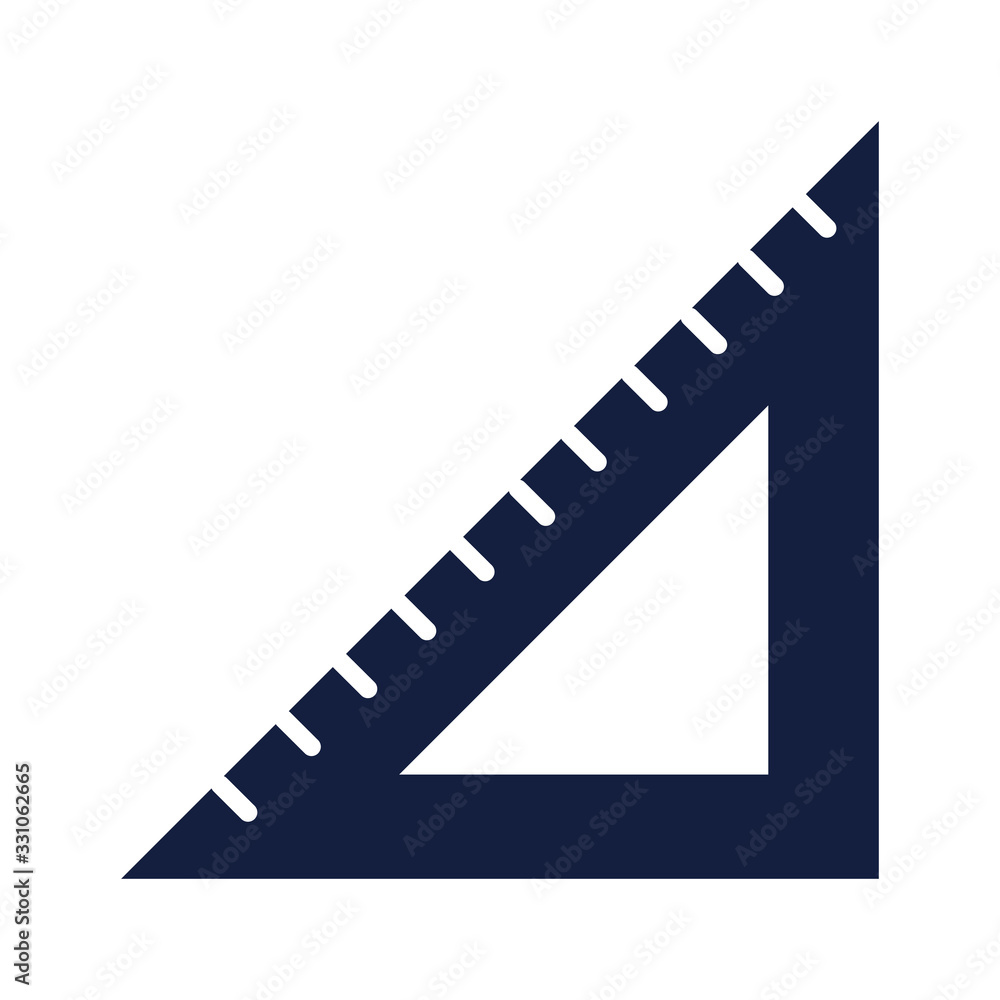 triangle rule school supply silhouette style triangle rule school supply silhouette style