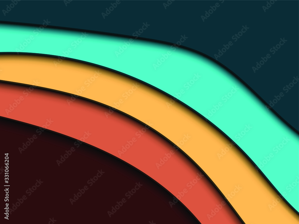 Colorful paper cut shapes. 3D abstract paper art style. Vector illustration. Colorful paper cut shapes. 3D abstract paper art style. Vector illustration.