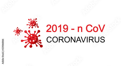 Covid -19 or Coronavirus concept banner. Virus wuhan from China. Dangerous virus logo vector illustration. 
