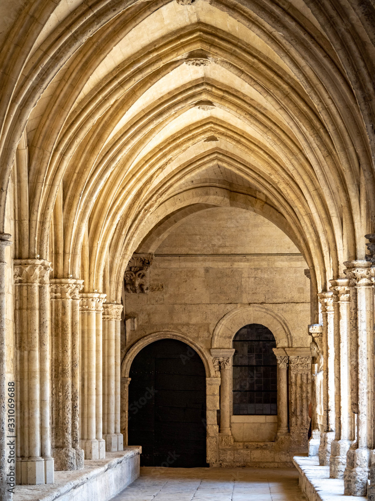Cloisters in an abbey in southern France.
