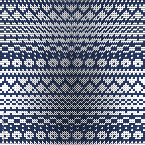 Seamless abstract fair isle knitted pattern