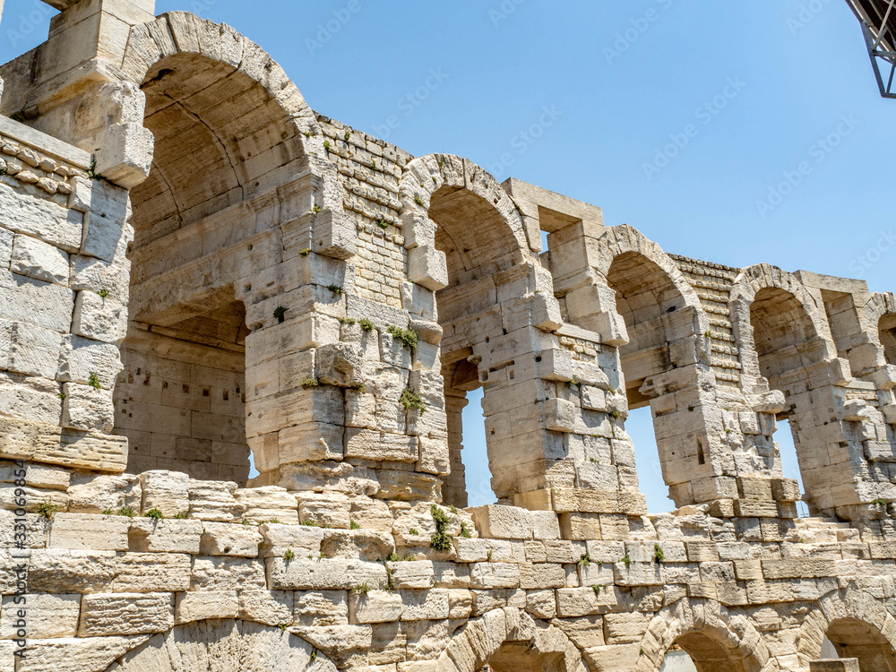 Arles Amphitheatre, an ancient Roman arena and UNESCO World Heritage Site.