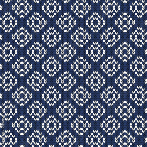 Knitted small geometric pattern, vector illustration