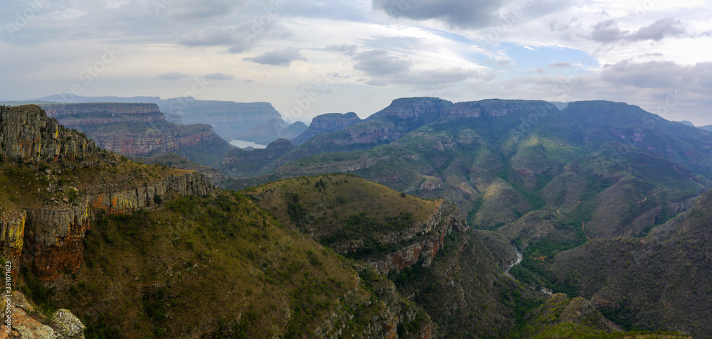 The breathtaking gorge of the Blyde River Canyon in rainy weather The breathtaking gorge of the Blyde River Canyon in rainy weather