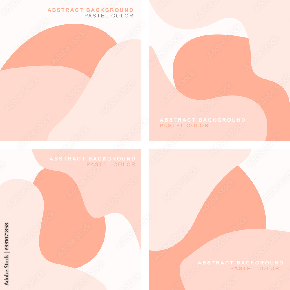 Vector abstract shape templates in pastel colors