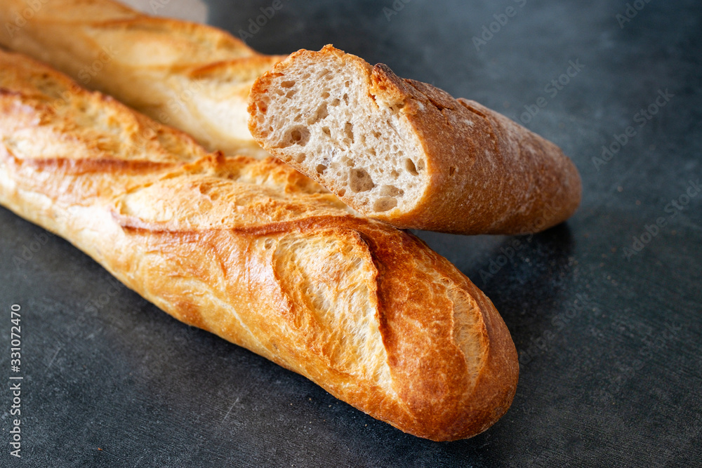 French bread. French baguettes. French bread. French baguettes.