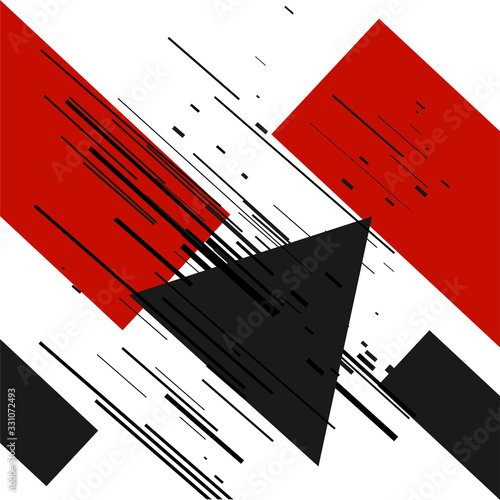 Wallpaper Mural Vector abstract black and red shapes Constructivism Art style design. Geometric figures creates futuristic compostion. Torontodigital.ca