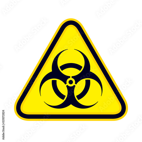 Biohazard Sign (danger caution sign). The pandemic disease spread symbol.