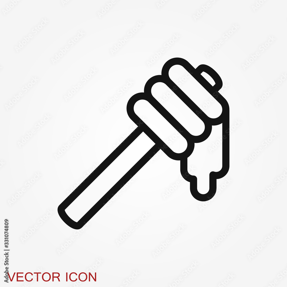 Honey vector icon, dairy and natural products Honey vector icon, dairy and natural products