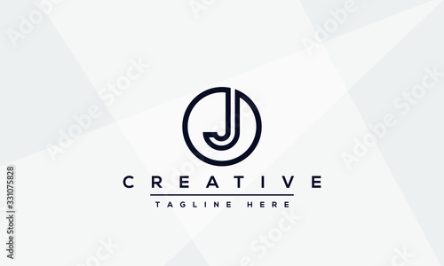 Abstract monogram letter J logo icon design template. Minimalist J JJ creative initial based vector template.