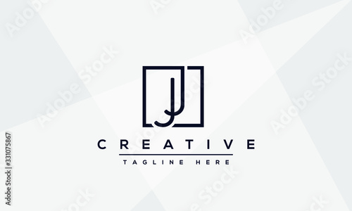 Abstract monogram letter J logo icon design template. Minimalist J JJ creative initial based vector template.