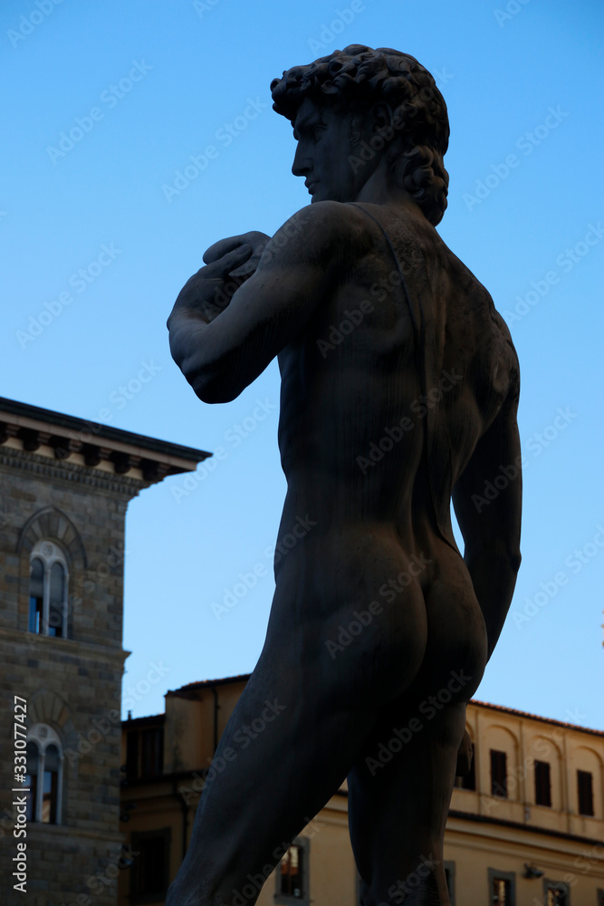Artistic sculpture in the old town of Firenze Artistic sculpture in the old town of Firenze