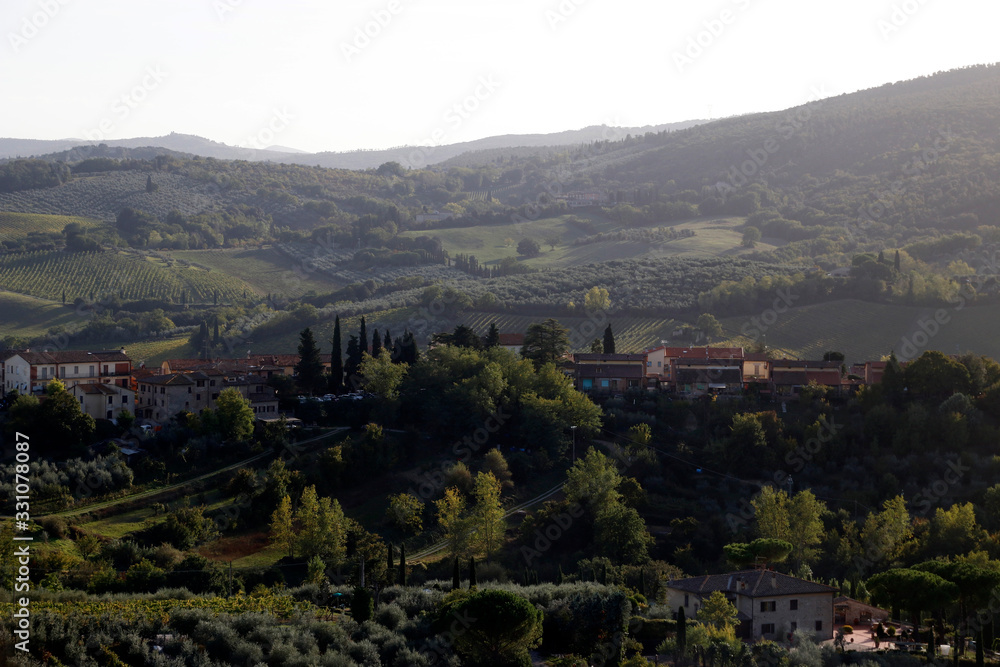 Landscape of the Toscana in an early autumn day Landscape of the Toscana in an early autumn day