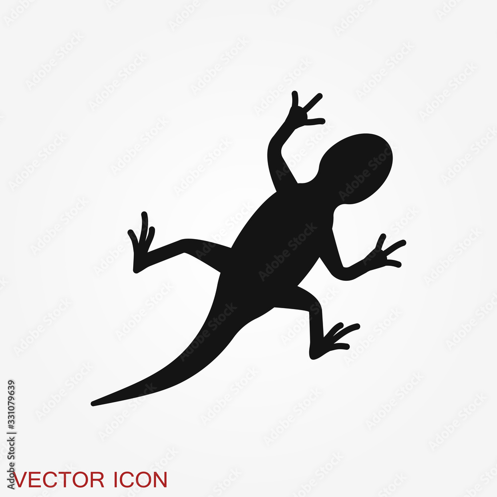 Vector Lizard icon on white background, Vector gecko Vector Lizard icon on white background, Vector gecko