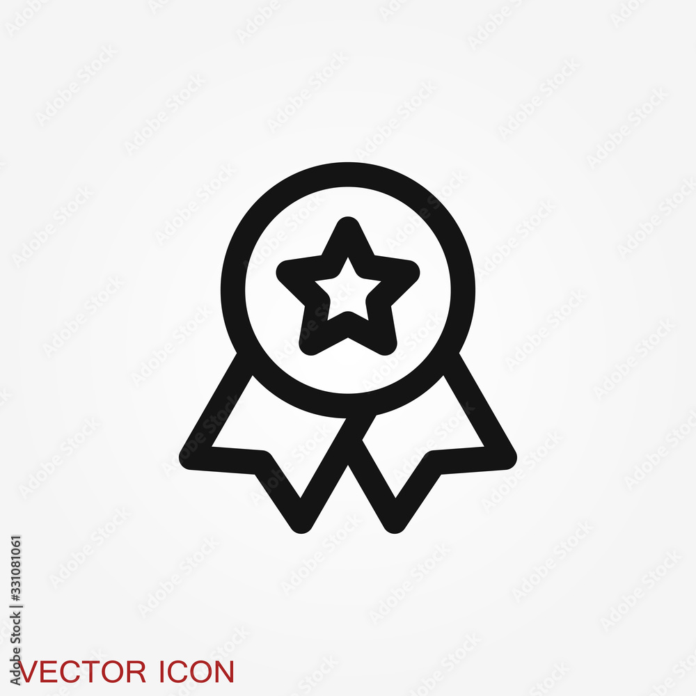 Medal icon isolated on background. Vector illustration. Medal icon isolated on background. Vector illustration.