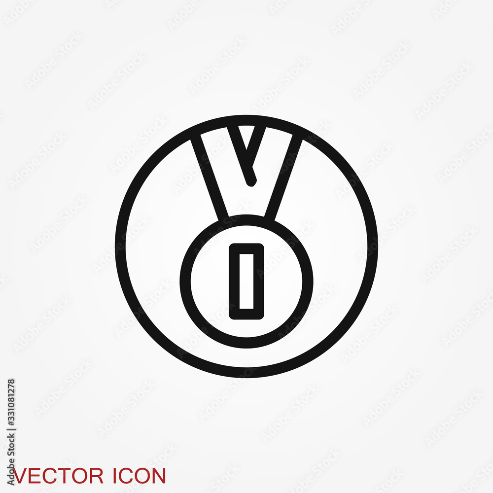 Medal icon isolated on background. Vector illustration. Medal icon isolated on background. Vector illustration.