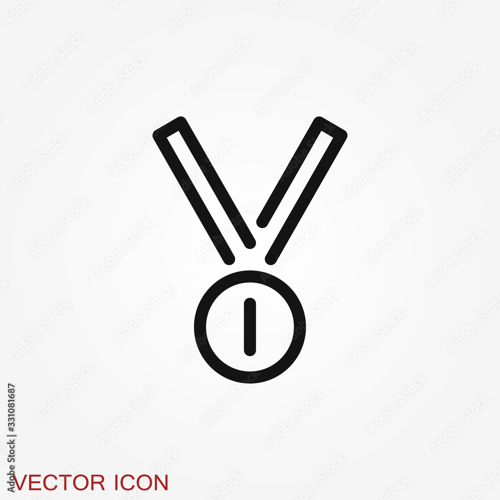 Medal icon isolated on background. Vector illustration. Medal icon isolated on background. Vector illustration.