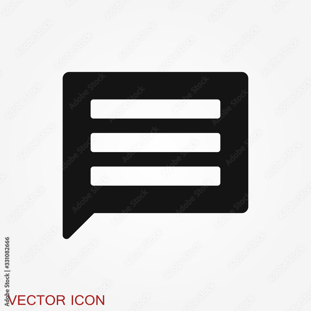Message icon, vector symbol for design. Cat sign Message icon, vector symbol for design. Cat sign