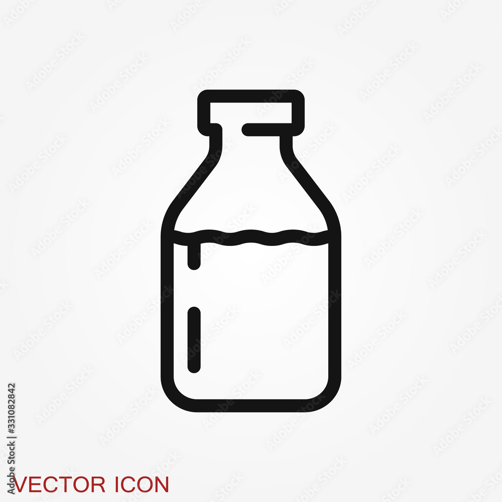 Milk icon, symbols for fresh natural food design Milk icon, symbols for fresh natural food design