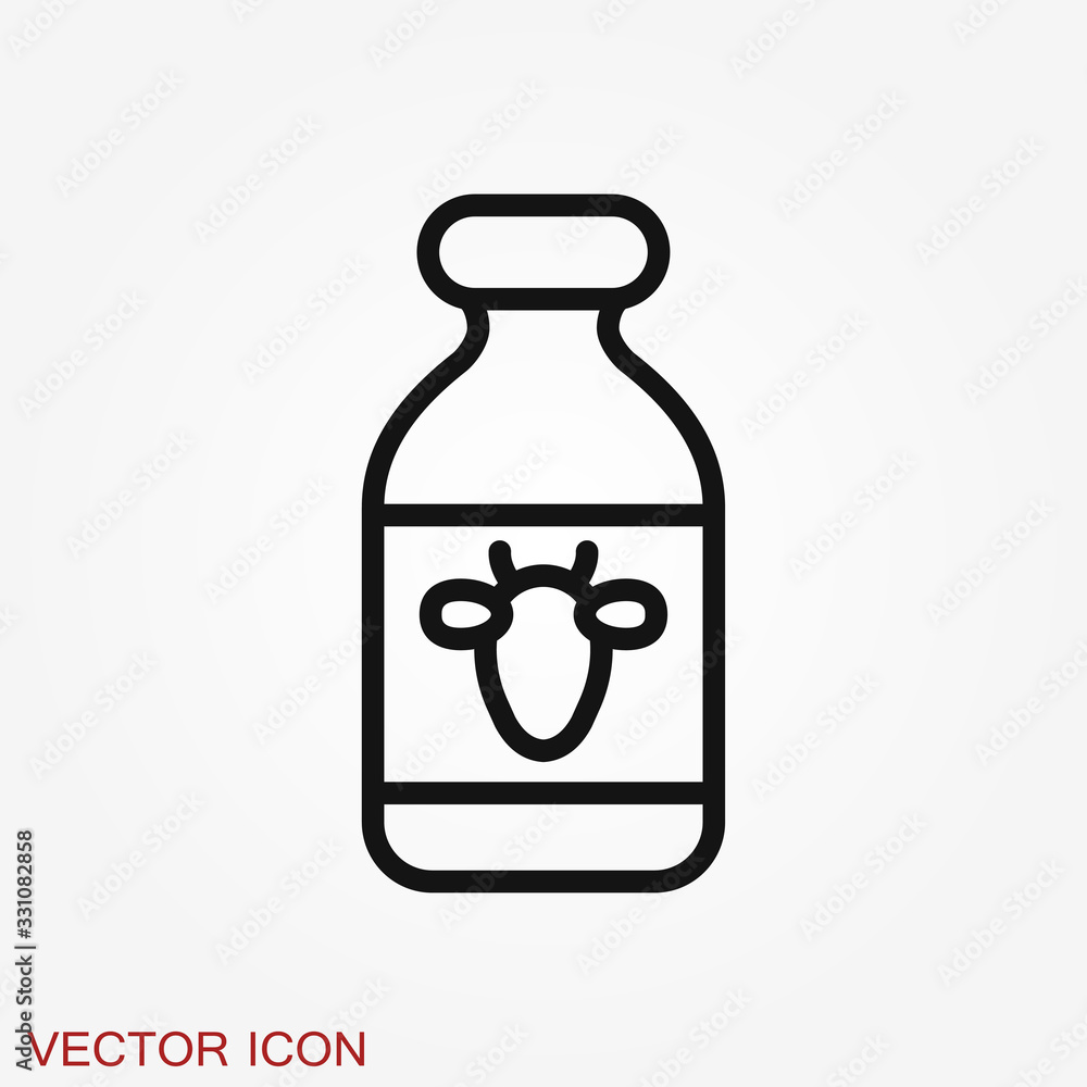 Obraz premium Milk icon, symbols for fresh natural food design
