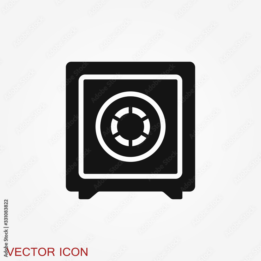 Moneybox icon. Modern flat design isolated on background Moneybox icon. Modern flat design isolated on background
