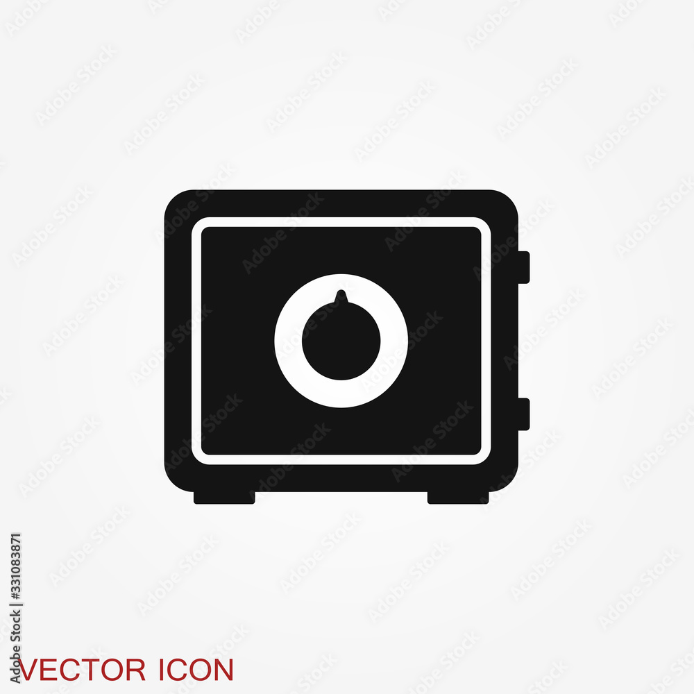 Moneybox icon. Modern flat design isolated on background Moneybox icon. Modern flat design isolated on background