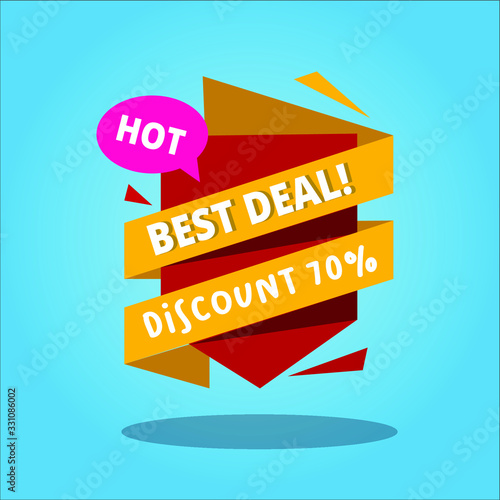 Best deal promotion tag for product