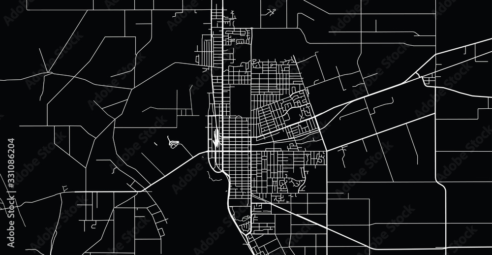 Urban vector city map of Invercargill, New Zealand