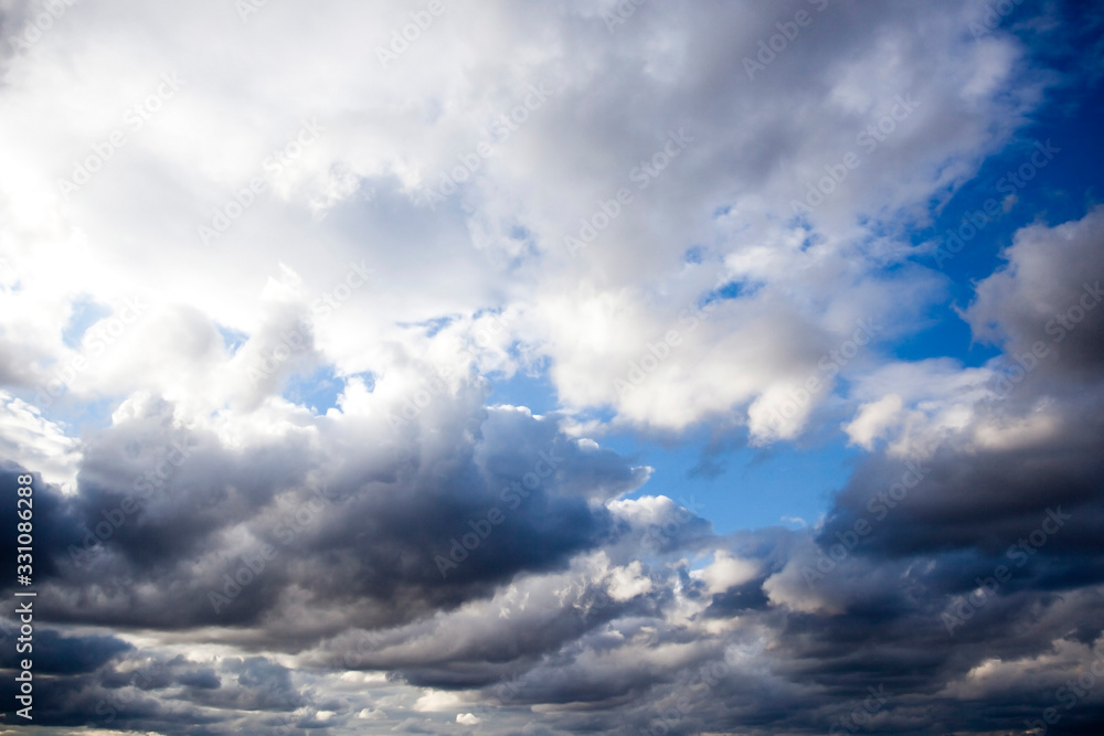 Puffy White Clouds on Blue Sky Overlay Puffy White Clouds on Blue Sky Overlay
