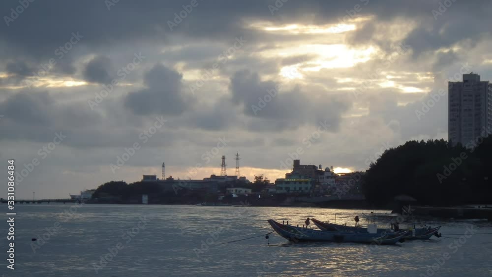Sunset time lapse of the beautiful Tamsui District Sunset time lapse of the beautiful Tamsui District