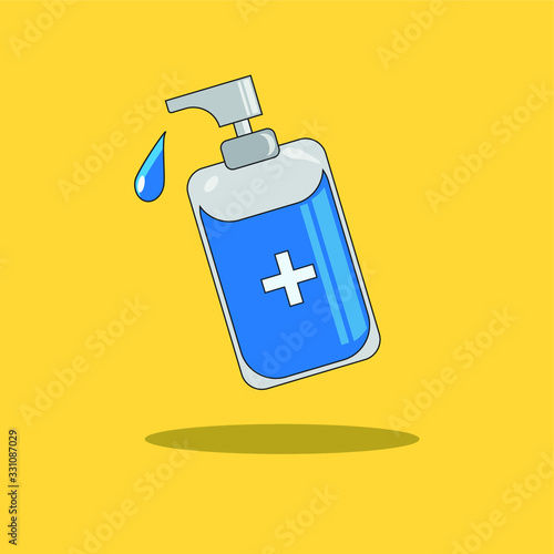 Hand Sanitizer for fight virus vector 