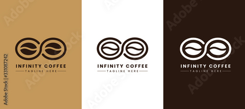 infinity coffee logo template